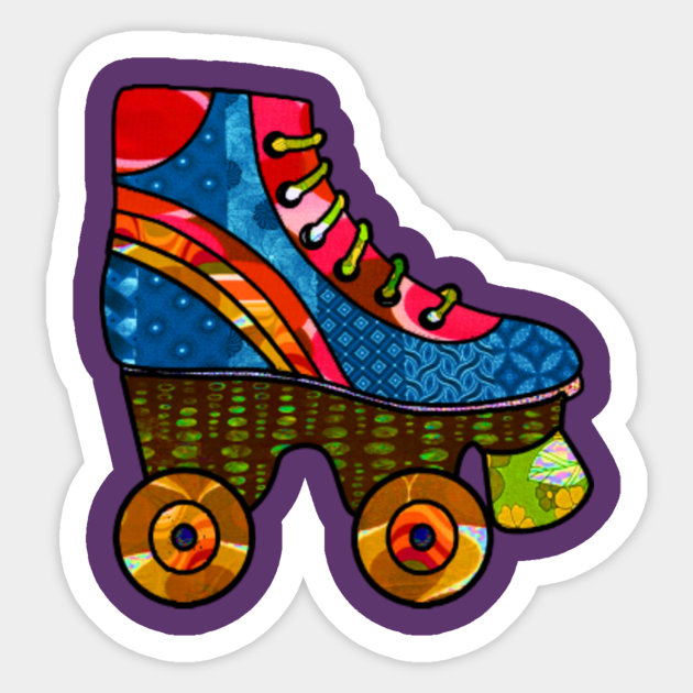 Retro Roller Skate Roller Skates Gift Sticker TeePublic
